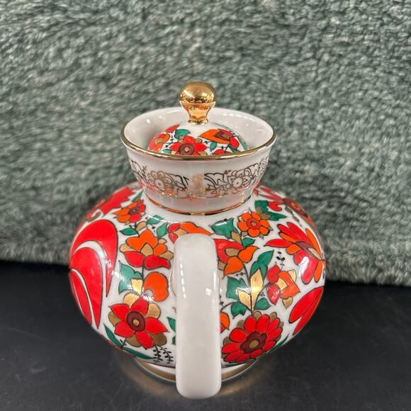 HTF Imperial Russian Lomonosov Porcelain Vorobyevsky Rooster Teapot - Picture 3 of 9